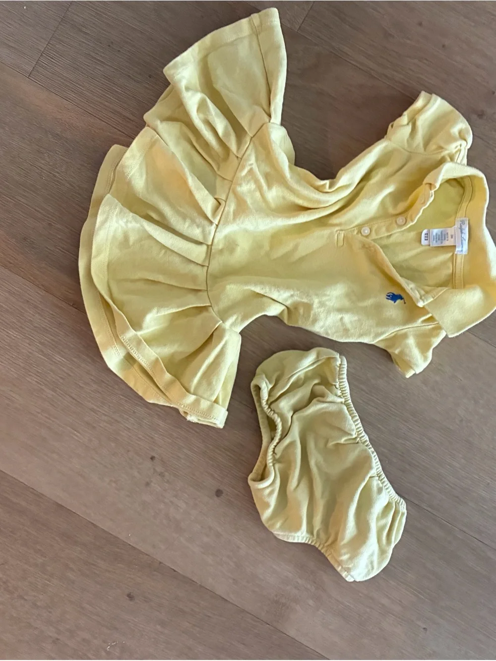 Ralph Lauren Yellow Baby Polo Dress Set
